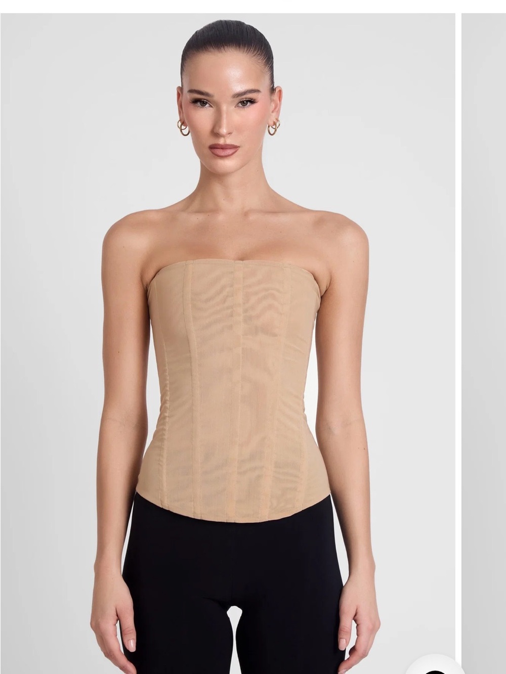 Strapless Beige Waist-Contouring Corset Top NWT